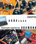 Image showing various uses of Electrolytic Capacitor Kit for DIY Electronics, 500 Piece Assortment With 24 Values From 0.1uF To 1000uF.