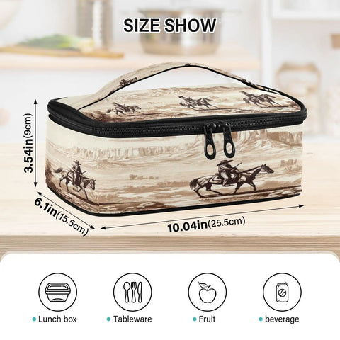 Insulated Lunch Bag Leakproof Cooler Tote For Work Picnic Camping And Travel Super Handy Sized 10x6x3 Inches on table