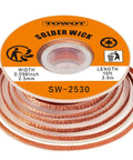 Pro Grade Desoldering Wick Braided Copper Solder Wick 10 Ft With Flux No Clean Soldering Wick Desolder Tool Zero Point One Inch Width
