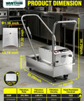 WantJoin Commercial Fryer Oil Filter Machine 10.5 Gallon Stainless Steel Deep Frying Grease Filtration System For Restaurant dimensions and specifications.