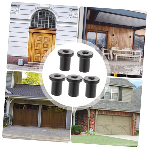 5 Piece Barn Door Track Spacers Set - Rust-Resistant Wall Link Devices For Seamless Sliding Door Install, Black Replacement Hardware