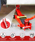 Universal Aluminum Grooved Magnetic Jack Pads 4 Pack With Pinch Weld Adapters and Slotted Frame Rail Protectors in use on car jack