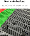 Water droplets on Tough As Nails Electrical Safety Rubber Mat For Electricians, Insulating Anti Shock Pad, black, textured surface close-up