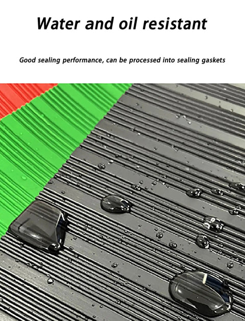 Water droplets on Tough As Nails Electrical Safety Rubber Mat For Electricians, Insulating Anti Shock Pad, black, textured surface close-up
