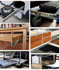 Heavy Duty 50 Inch Drawer Slide Rails Set With Full Extension Ball Bearing Runners 2 Pack 3 Fold Drawer Glides in various installations