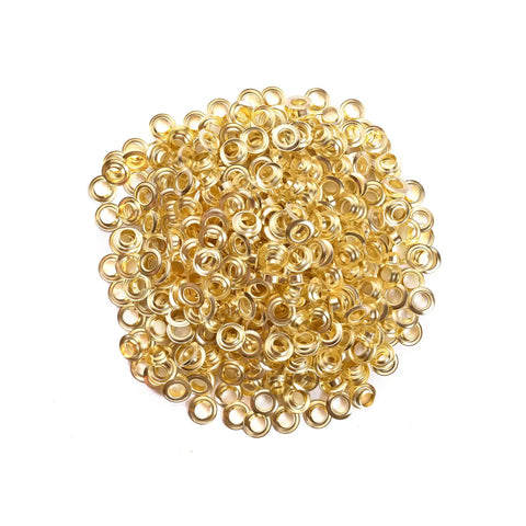 Bulk Gold Grommet Kit 1000 Pieces 6mm Grommets With Washers For Grommet Tool Banner Posters Metal Eyelets For Fabric Clothing Leather Belts