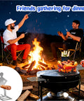 Funny Man Shaped Hot Dog Holder For Grilling Hands Free Stainless Steel Sausage Stand at outdoor campfire gathering