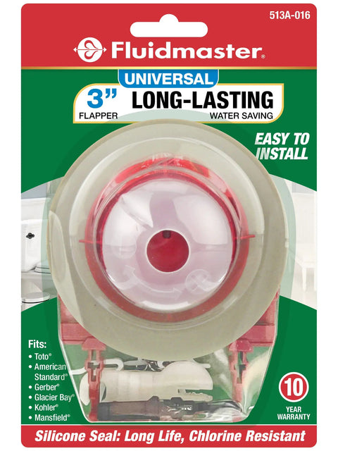 Adjustable Water Saving 3 Inch Toilet Flapper Red Model 513A-016-P4 Compatible No Fuss Install Durable Toilet Tank Replacement With Low Water Use And Quiet Flush