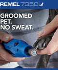Low Key Quiet Pet Nail Grinder For Dogs And Cats Easy Peasy Paw Trimmer, close-up showing a hand grooming a pet's paw.