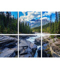 Heavy Duty Acoustic Wall Panels 72 By 48 Inch Sound Absorbing Room Divider Art Panel Slaying Echoes And Reverb For Living Room Or Home Studio, featuring a serene mountain landscape.