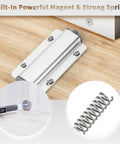4 Pack Magnetic Push To Open Latches For Cabinets And Drawers Heavy Duty Magnetic Release Locks with spring and magnet close-up