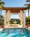 15Ft Retractable Curtain Track Kit With Hooks, Ceiling And Wall Mount, Heavy Duty Telescoping Main Rail For Room Divider, Wardrobe, RV, Hospital, Living Room And Bathroom, Black patio pergola curtains by pool