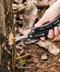 Five In One Garden Pruner Multitool With Folding Scissors And 420 Stainless Steel Blades for pruning tree bark outdoors