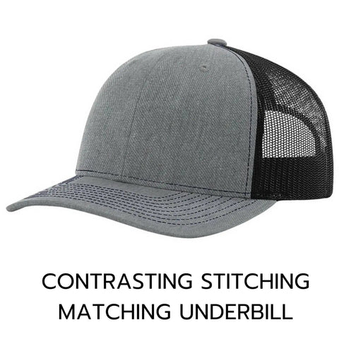 Personalized Papaw Hat From Kids Custom Fathers Day Gift Black And Gray Richardson 112 Trucker Cap With Leather Patch And Established Year
