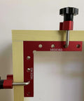 90 Degree Positioning Squares Right Angle Clamps For Woodworking, 140mm Aluminum Alloy Corner Clamp in use on wood frame