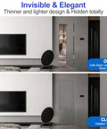 Two Kit Set Stainless Steel Hidden Door Hinges For 7 Inch Doors Concealed Hinges With 180 Degree Swing 3 Way Adjustable