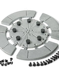 Lathe Chuck Jaws Set With Cole Jaws, 10 Inch And 5 Inch Extensions, Total 15 Inch Flat Jaws, Built For Bowls And Platters, M6 Screws Shown