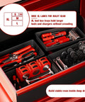 Heavy-Duty 6 XL Tool Box Drawer Organizer Trays With Non-Slip Pads in tool chest holding tools