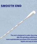 Two Piece 12 Inch Stainless Steel Bar Spoon Set For Cocktails showing smooth end design for precise mixing