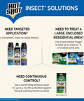 Hot Shot insect solutions with aerosol, fogger, and No Pest Strip Insect Killer That Kills Flying And Crawling Bugs With Odorless Vapor 2.29 Ounces.
