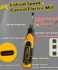 3.6V lithium speed control electric mill with detailed features for the all in one resin sanding and polishing kit for 3D printed models