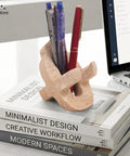 Travertine Marble Cell Phone Stand And Desk Organizer 4 Inch Key And Sunglass Holder Pen And Pencil Stand For Office And Home Desk Decor