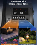 WiFi Low Voltage Landscape Transformer With Dual Channels 300W Smart Life App Controlled Lighting 2.4GHz for 2 zones