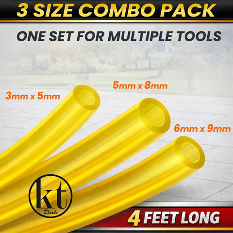 Three Size Fuel Line Kit With 1/8 in ID, 3/16 in ID, 1/4 in ID Tubing For Small Engines, polyurethane hose detail