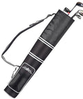 Ultra Lightweight Golf Carry Bag For Travel And Weekend Rounds Fits 3 To 9 Clubs Foldable Sunday Style Bag With Padded Shoulder Strap Compact Black Design For Easy Trunk Storage And Quick Access, showing bag with clubs