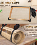 23 Ft Variable Angle Band Clamp For Woodworking, Picture Frames, Barrels And Odd Shaped Pieces in use with and without clips