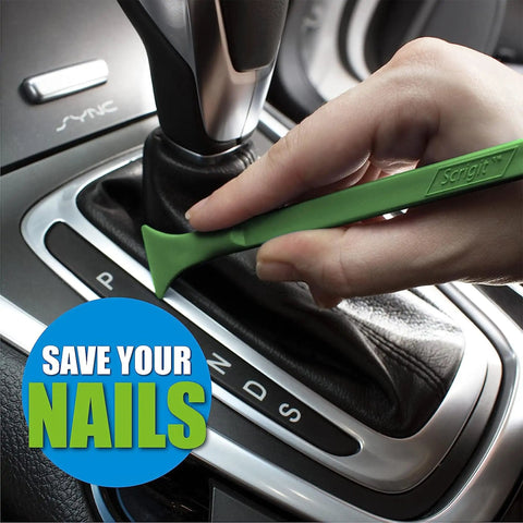Wide Blade No Scratch Plastic Scraper Tool 3 Pack For Removing Food, Labels, Stickers, Paint, And Grease, Easy To Hold, Reaches Tight Spaces And Crevices, A Versatile Multi Use Scraper For Home And Auto Detailing