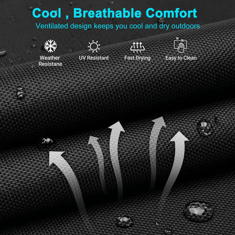 Close-up of fabric for the Heavy Duty Outdoor Tanning Chair With 5 Position Folding Chaise Lounge And Pad, water-resistant design.