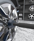 Universal Wheel Balancer Taper Cone Set Four Piece Kit Made From Heavy Duty Carbon Steel on 40mm shaft securing wheel.