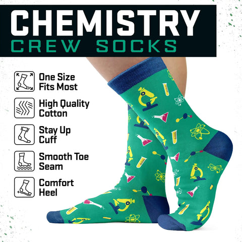 Funny Nerdy Socks For Men And Women Science Teacher Stocking Stuffers Pharmacist Gift Chemistry Physics Neuroscience Humor