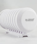 Side view of Sensor Protection Shield With Mount For TX Series Weather Sensors, wall or flat surface install, durable outdoor use.
