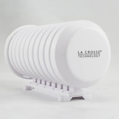 Side view of Sensor Protection Shield With Mount For TX Series Weather Sensors, wall or flat surface install, durable outdoor use.