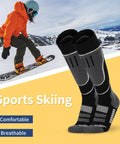 Winter Ski Socks For Men And Women Warm Thick Breathable Cold Weather Thermal Knee High Socks For Snowboarding And Hiking
