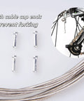 Four Pack Stainless Steel Road Bike Brake Cables Long 1.7 Meter Universal Inner Cables With Tips And O Rings 19 Strand Core
