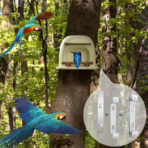 Rustproof Galvanized Bird House Hanger Brackets Built Tough Two Pack With Screws For Trees And Poles Outdoor Use Easy Install Secure Mount For Bird Houses Nesting Boxes And Feeders