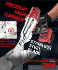 Pro Grade Cordless Metal Shears With 18V Power, 360 Degree Rotating Head, 221 Ft-Lbs Torque, cutting stainless steel sheet