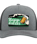 Funny Bogeys And Beers Golf Hat For Men With A Classic Trucker Look Cracks Open A Cold One On The Course And Delivers Laughs