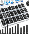Top Shelf Metric Screw Assortment Kit With 2236 Heavy Duty Carbon Steel Fasteners Including M2 M3 M4 M5 M6 Bolts And Nuts in storage box.