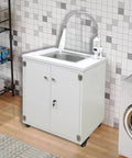 Portable Mobile Hand Wash Station With Hot Water And Temperature Control Self Contained Sink Unit 24x18x39 Inches 110V Power