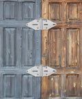 Garage Door Hinges Heavy Duty Exterior Hinges Self Closing Spring Replacement Parts with bracket on wooden doors