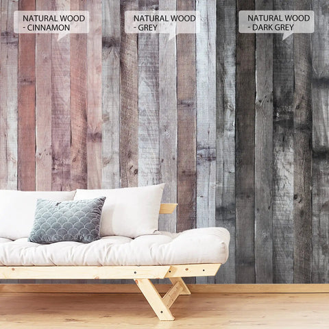 Living room wall with Natural Wood Grain Contact Paper Peel And Stick Wallpaper 17.3 Inch By 120 Inch Self Adhesive Removable Faux Wood Plank.