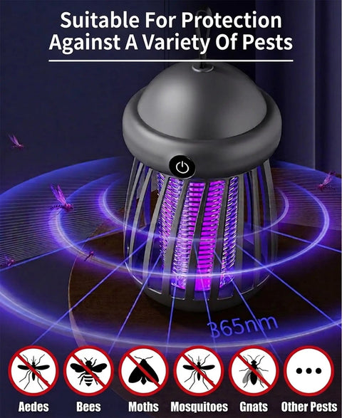 Cordless Indoor Outdoor Bug Zapper With 365Nm UV Light Attracts Mosquitoes Flies Wasps And Moths, Rechargeable Fly Trap