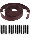Landscape Edging Kit No Dig Garden Border 40 Foot Long 3 Inch Tall Brown Polymer Edging For Flower Beds Tree Rings And Pathways Includes 40 Spikes Weather Resistant Durable Flexible Easy Install.