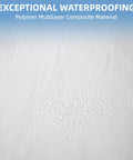 Close-up of Bulletproof Self Adhesive Rubber Roofing Membrane Roll 39 By 16 Point 4 Feet showing exceptional waterproofing with water droplets.