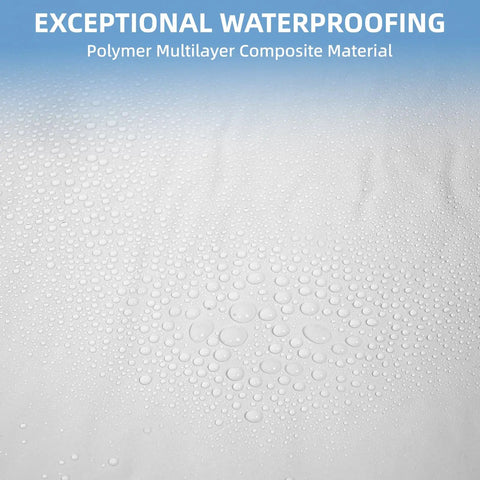 Close-up of Bulletproof Self Adhesive Rubber Roofing Membrane Roll 39 By 16 Point 4 Feet showing exceptional waterproofing with water droplets.