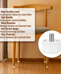 Smooth Operator Fridge Leveling Feet Polyurethane Round Foot Pads Keep Your Freezer Rock Solid Universal Appliance Lift Stabilizer high stability white pads under furniture.